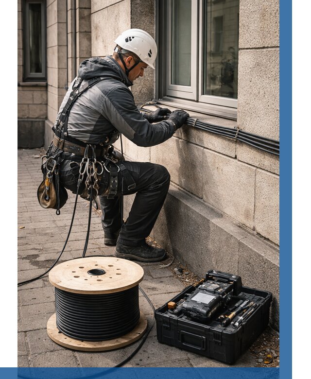 Прокладка оптоволоконного кабеля в Рассказове от 817 р. | ВЫСОТНИК-Рсз