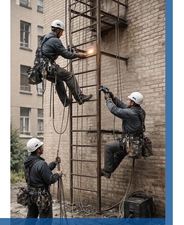 Ремонт пожарной лестницы в Рассказове от 7661 р. | ВЫСОТНИК-Рсз