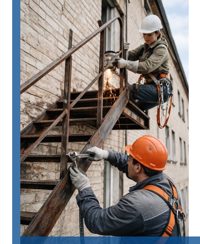 Ремонт и восстановление пожарных лестниц с выездом в Рассказове