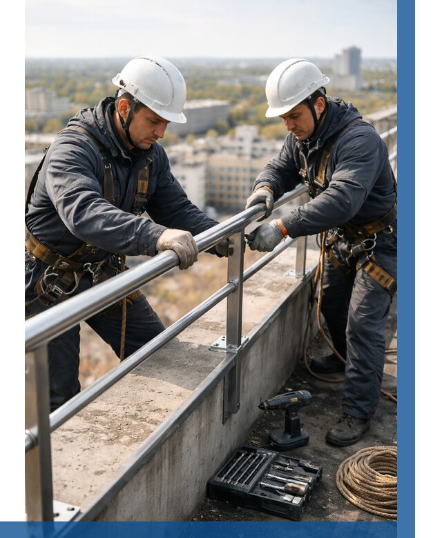 Монтаж перил на высоте в Рассказове от 2554 р. | ВЫСОТНИК-Рсз