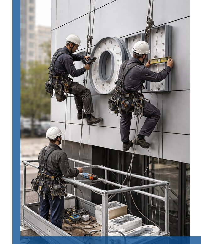 Профессиональный монтаж световых букв в Рассказове под ключ