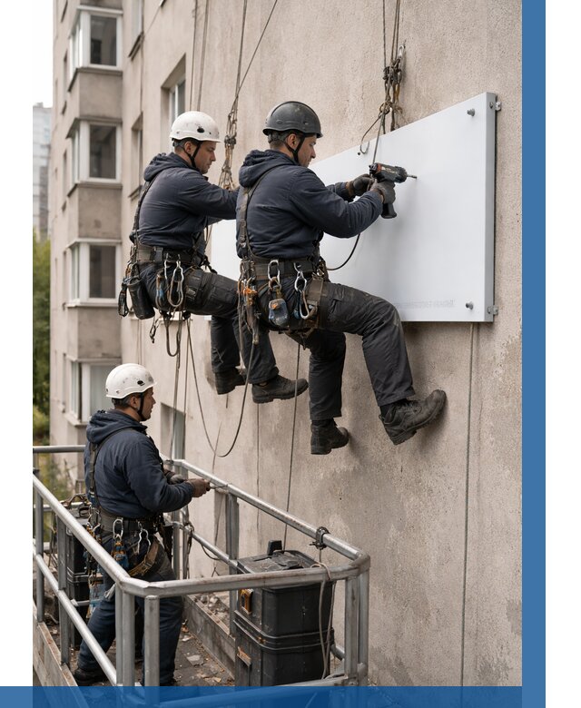 Монтаж табличек и указателей в Рассказове от 3575 р. | ВЫСОТНИК-Рсз