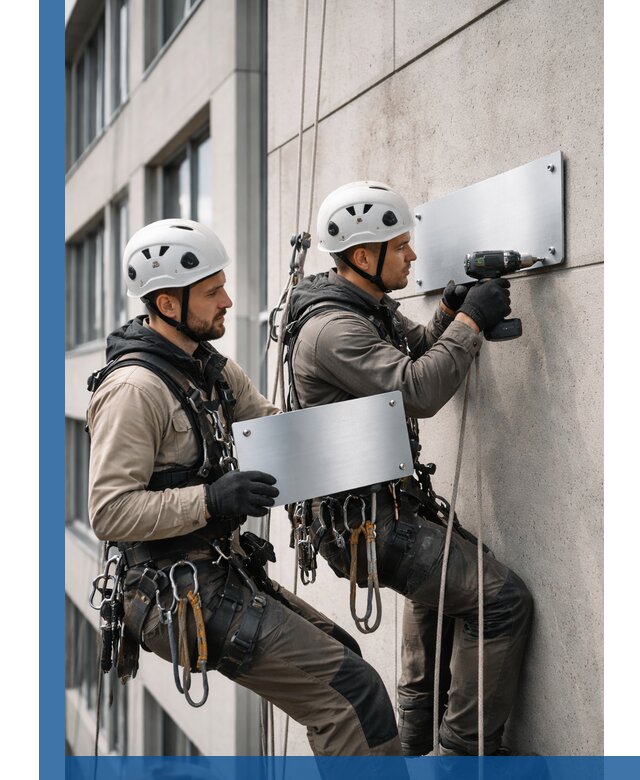 Монтаж табличек и указателей в Рассказове для зданий и сооружений