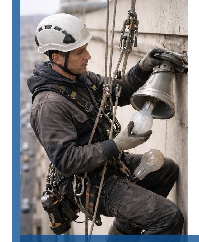 Замена ламп на высоте в Рассказове профессионально и быстро