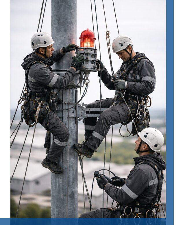 Монтаж заградительных огней в Рассказове от 8683 р. | ВЫСОТНИК-Рсз