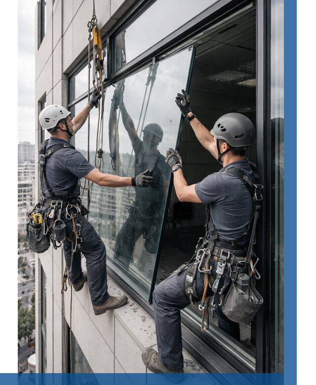 Замена стеклопакетов на высоте в Рассказове от 5618 р. | ВЫСОТНИК-Рсз