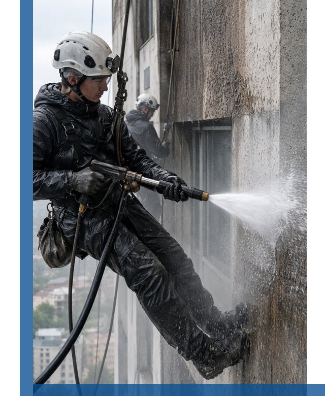 Гидроструйная очистка фасадов и конструкций в Рассказове