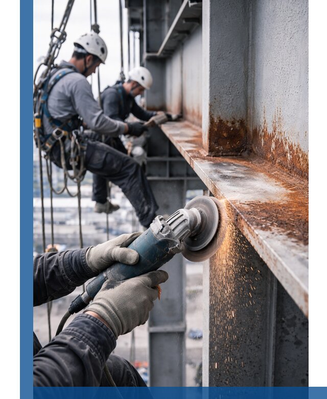 Зачистка металла от ржавчины и подготовка поверхностей в Рассказове