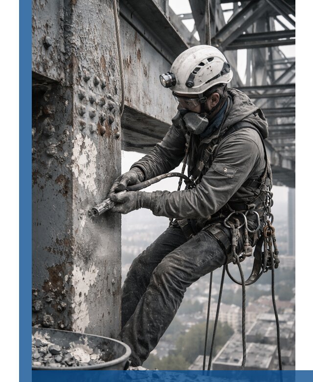 Удаление старой краски с металлических конструкций в Рассказове