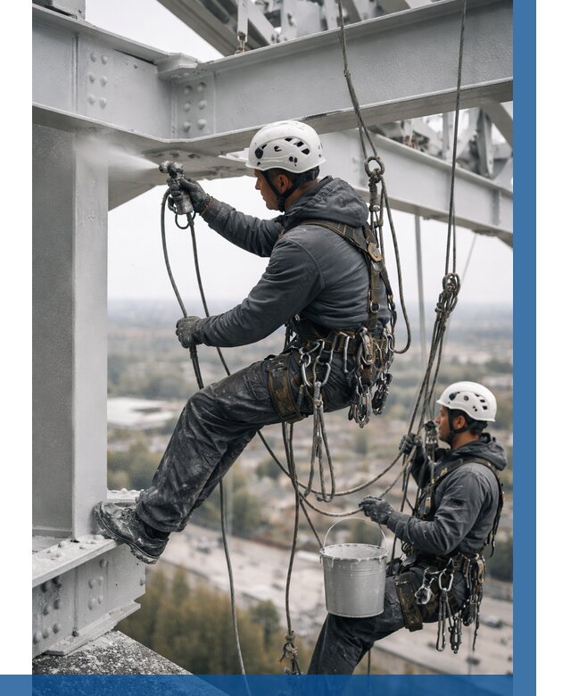 Покраска металлоконструкций на высоте в Рассказове 358 р |ВЫСОТНИК-Рсз