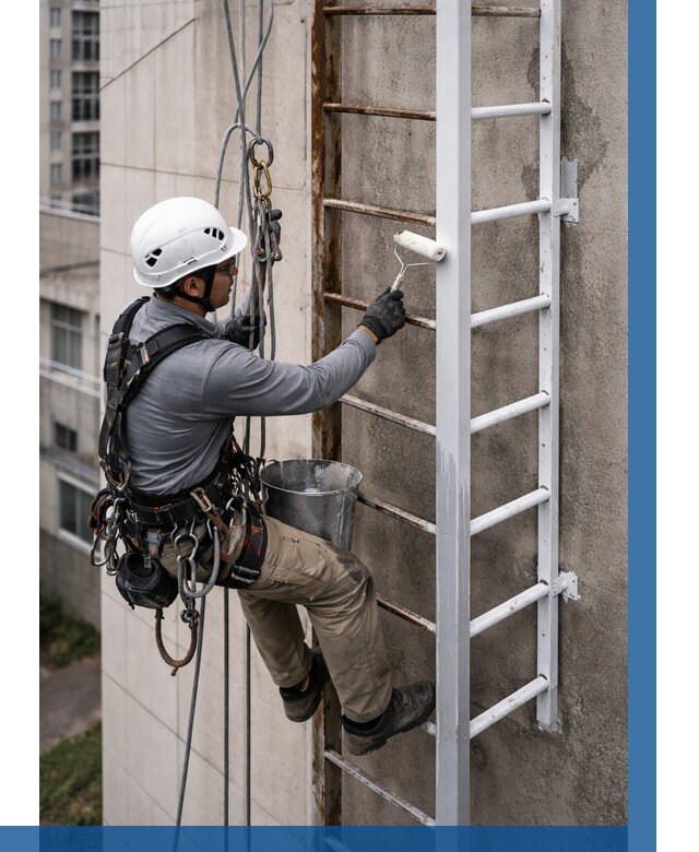 Покраска пожарных лестниц в Рассказове от 4597 р. | ВЫСОТНИК-Рсз