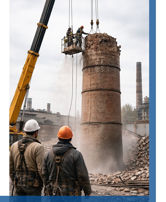 Демонтаж дымовой трубы в Рассказове от 91935 р. | ВЫСОТНИК-Рсз, смета