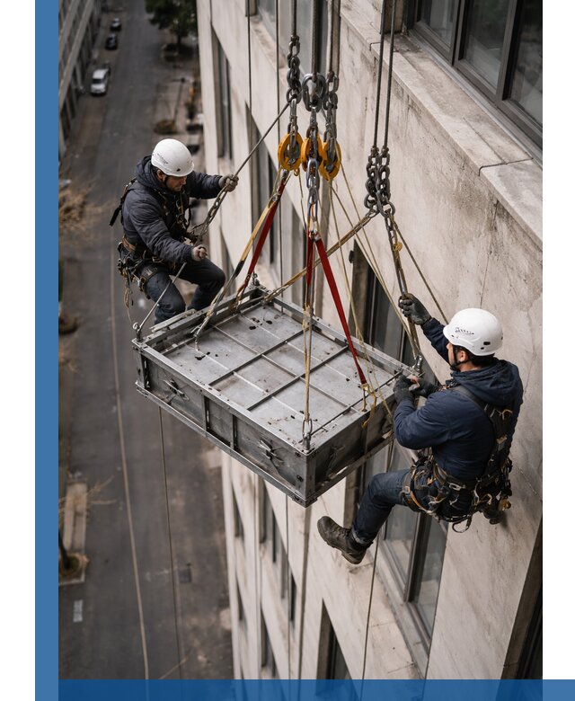 Спуск и подъем грузов по фасаду в Рассказове для зданий