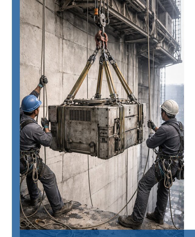 Такелажные работы на высоте, подъем и монтаж грузов в Рассказове