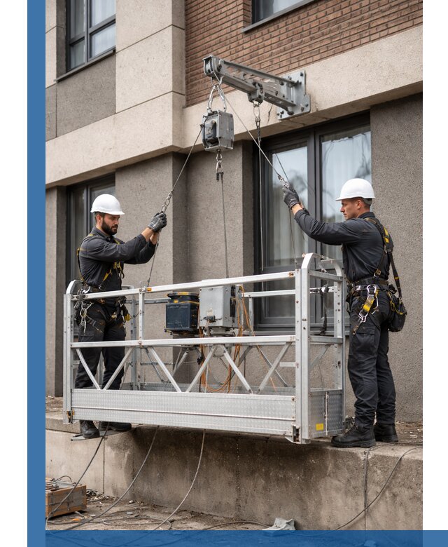 Монтаж и подъем фасадной люльки в Рассказове с гарантией безопасности