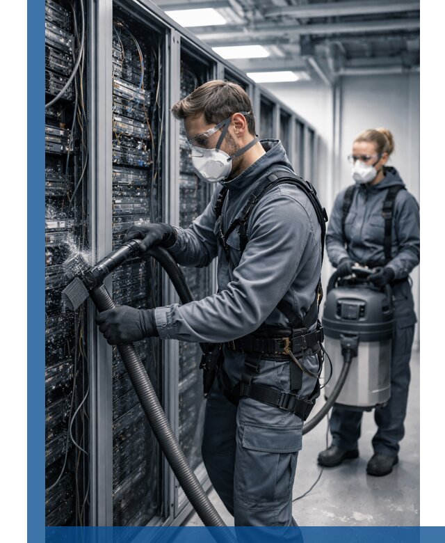 Обеспыливание серверной комнаты в Рассказове, профессиональная очистка