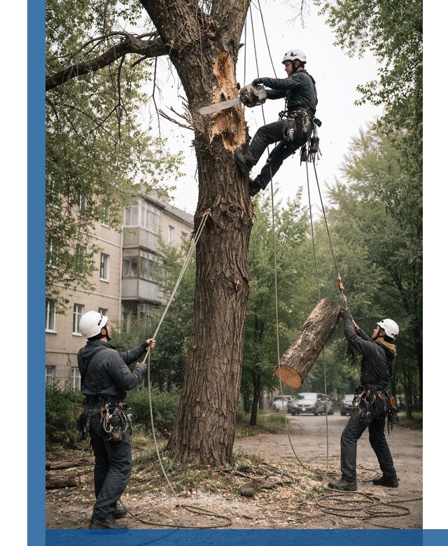 Срочное удаление аварийных деревьев в Рассказове с гарантией безопасности