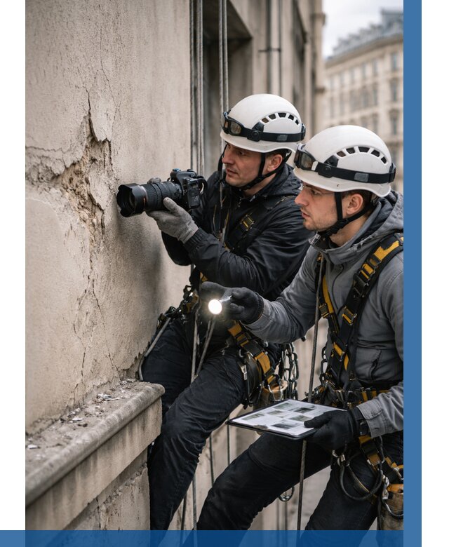 Фотофиксация дефектов фасада в Рассказове от 4597 р. | ВЫСОТНИК-Рсз