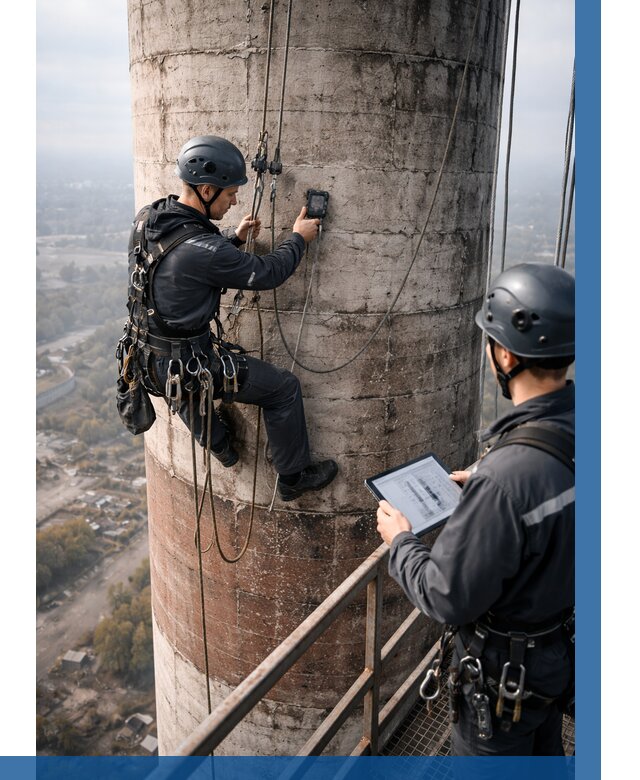 Обследование дымовой трубы в Рассказове от 8172 р. | ВЫСОТНИК-Рсз