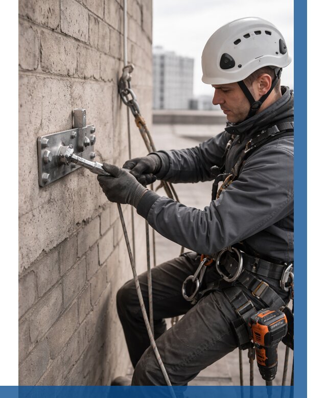 Установка анкерных точек в Рассказове от 3575 р. | ВЫСОТНИК-Рсз