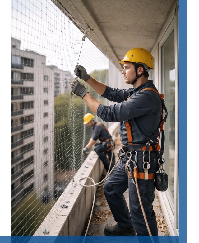 Монтаж сетки от птиц в Рассказове от 4597 р. | ВЫСОТНИК-Рсз